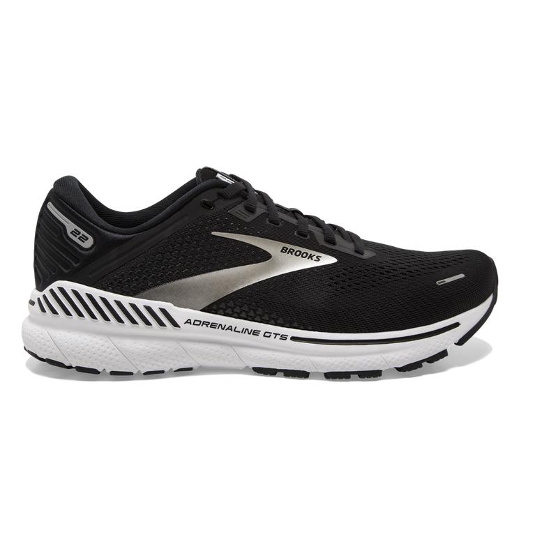 Brooks Adrenaline GTS 22 Supportive Walking Shoes - Women's - Black/Silver/Anthracite (21875-UTYN)